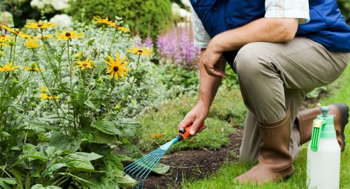 Training session for gardeners wearing PPE